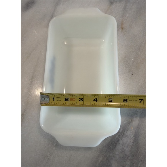 Vintage Anchor Hocking Fire-King Blue Cornflower Qt Loaf Pan USA - Picture 8 of 9